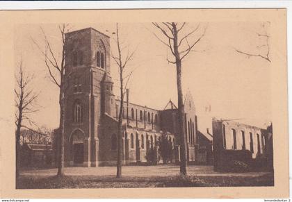 Schiplaken - Schiplaeken - Kerk en School in 1914 verwoest door de Duitschers