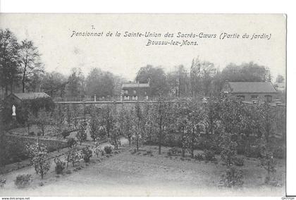 CPA PENSIONNAT DE LA SAINTE-UNION DES SACRES-COEURS BOUSSU-LEZ-MONS -circulée 1909