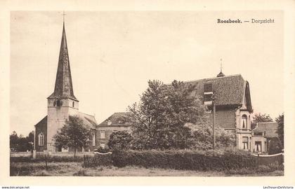 BELGIQUE - Roosbeek - Dorpzicht - église - religion - entrée - uitg Achille Frederickx - Carte Postale Ancienne