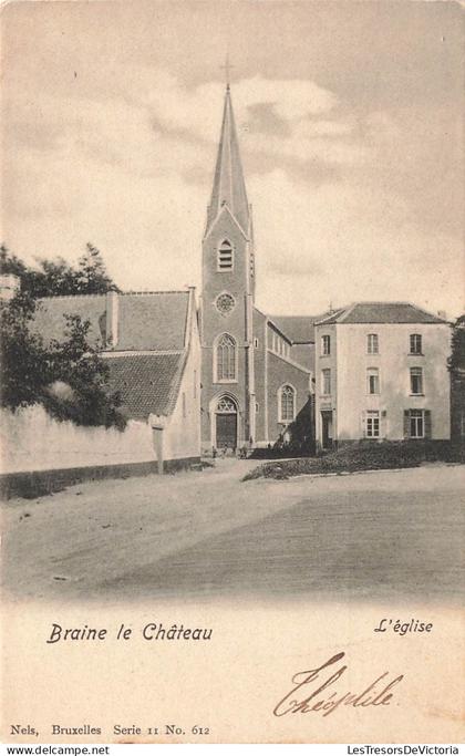 [-5%] BELGIQUE - Braine le Château - Vue sur léglise - Carte postale ancienne