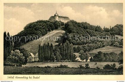 Brakel Westfalen Blick zu Schloss Hinnenburg