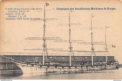 België - BRUGGE (W. Vl.) Franse zeilboot Kaap Hoorn - Maritiem Installatiebedrijf - Compagnie des Installations Maritime