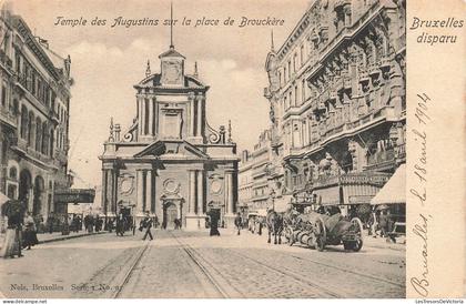 BELGIQUE - Bruxelles-ville - Temple des Augustins sur la place de Brouckère - Animé - Carte postale ancienne