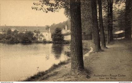 CPA Auderghem Oudergem Belgien Brüssel, Auderghem Rouge-Cloitre, Drève des Etangs, ruhige Landscha