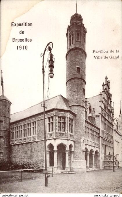 CPA Brüssel Brüssel, Ausstellung 1910, Pavillon der Stadt Gent
