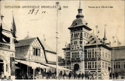 CPA Brüssel Brüssel, Expo 1910, Pavillon der Stadt Lüttich