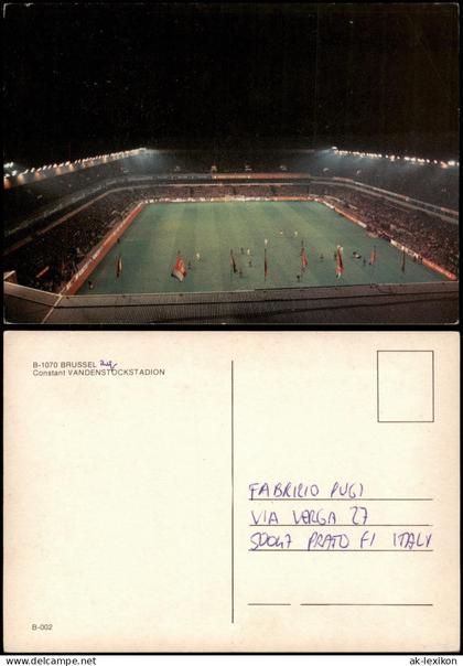 Brüssel Bruxelles Constant VANDENSTOCKSTADION Stadion bei Nacht 1982