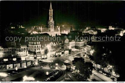 Bruxelles Bruessel Stadtzentrum bei Nacht