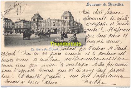 CPA BRUXELLES NELS SERIE 1 no  2 LA GARE DU NORD