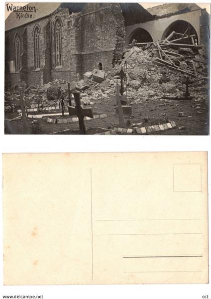 Warneton  CARTE PHOTO   Kirche