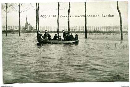 CPA -  Carte Postale - Belgique - Moerzeke - Kerk en overstroomde landen (BR14450)