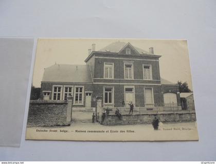 DOISCHE Maison Communale et Ecole des Filles Animée Editions Bernard Hurel Carte Postale Précurseur CP PK AK
