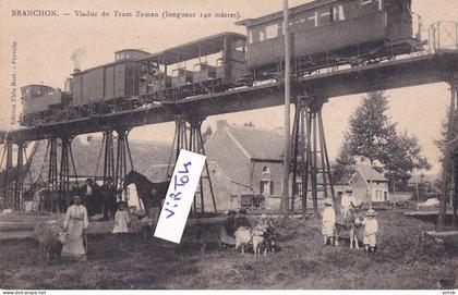 Branchon - Viaduc du Tram Zaman (longueur 140 mètres) VICINAL-TRAM : Ligne de Noville-Taviers a Ambressin ..............