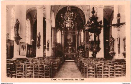 CPA  Carte Postale Belgique Erpe Binnenzicht der Kerk    VM104297