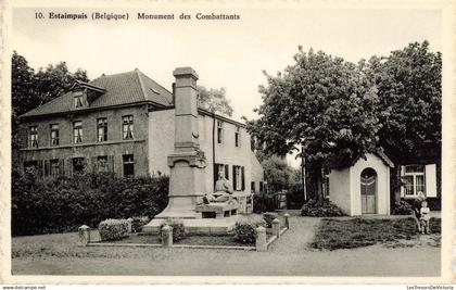 BELGIQUE - Estaimpuis - Monument des Combattants - Maison Leseultre-Wallez - Carte postale