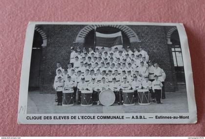 CARTE FORMAT CPA - ESTINNES AU MONT ( BINCHE ) - CLIQUE DES ELEVES DE L'ECOLE COMMUNALE