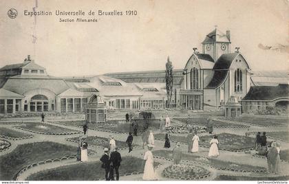 [-10%] BELGIQUE - Bruxelles - Expositions Universelles 1910 - section allemande - Carte Postale Ancienne