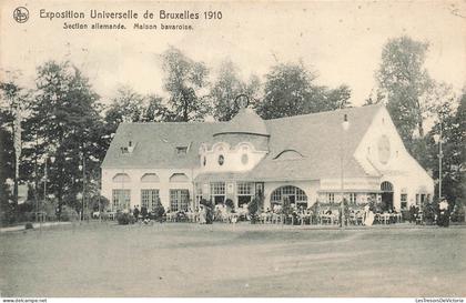 [-10%] BELGIQUE - Bruxelles - Expositions Universelles 1910 - Section allemande - Maison bavaroise - Carte Postale Ancie