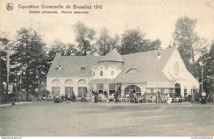 BELGIQUE - Bruxelles - Expositions Universelles 1910 - Section allemande - Maison bavaroise - Carte Postale Ancienne