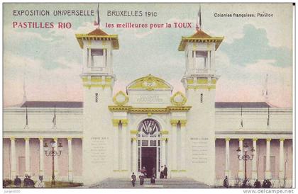 Brussel 1910 - Colonies francaises, pavillon - Pastilles Rio (2712)
