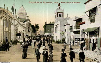 CPA Belgique Bruxelles Exposition 1910 Avenue des colonies