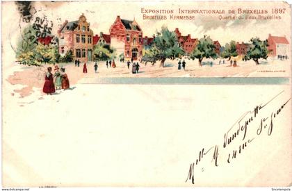 CPA  Carte Postale Belgique  Bruxelles Exposition de 1897  Bruxelles Kermesse Quartier du Vieux Bruxelles VM109418ok