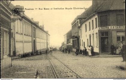CPA Messines Mesen Westflandern, Rue Basse, Institution Royale