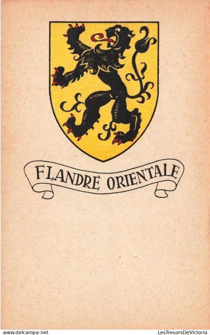 [-10%] BELGIQUE - Flandre Orientale - drapeau - Carte Postale Ancienne