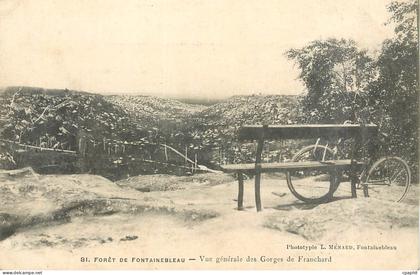 CPA Foret de Fontainebleau vu generale des Gorges de Franchard Velo Cycle