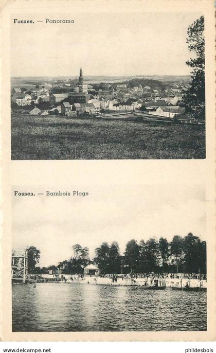 BELGIQUE  FOSSES la VILLE chapelle panorama/ bambois plage