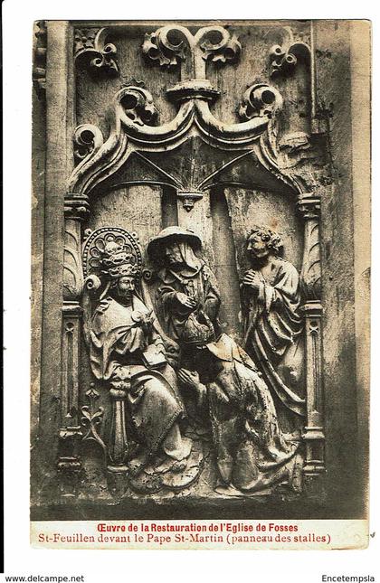 CPA - Carte Postale-Belgique- Fosses- Panneau des Stalles de l'Eglise-1919-VM4366