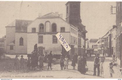 Genappe : rues de Bruxelles et du Bourg    ( verso élections )   Georgette Boudart - Gilbert