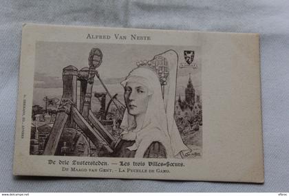 illustrateur, Alfred Van Neste, les trois villes soeurs, la pucelle de Gand, Belgique