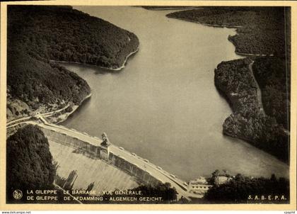 CPA La Gileppe Le barrage Vue generale