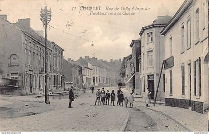 Belgique - COUILLET (Hainaut) Rue de Gilly 4 bras du Fiestaux vers la Queue
