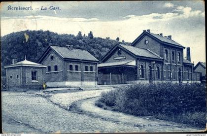 CPA Bernissart Wallonien Hennegau, Bahnhof
