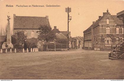 [-10%] BELGIQUE - Halen - Marktplaats en Nederstraat - Gedenkteeken - Edit L Strauven - Carte postale ancienne