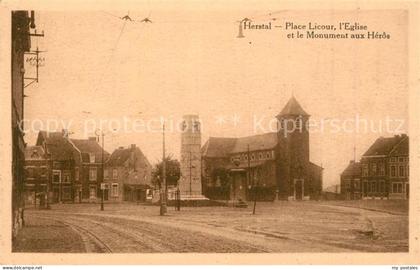 Herstal Place Licour l’Eglise et le Monument aux Heros