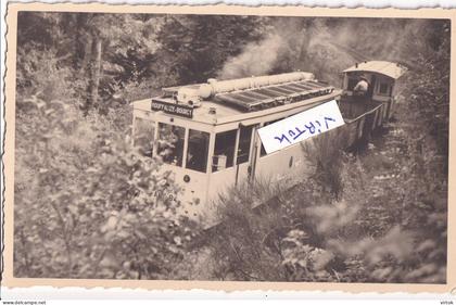 Houffalize    : carte photo 1952 : dernier tournant    -    TRAM     (  voir scans )  Ligne Houffalize - Bourcy
