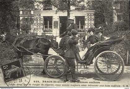 REPRO Paris Moderne Les Femmes cochers