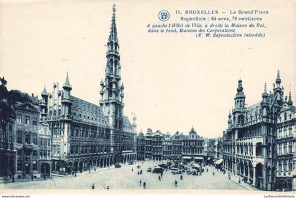 [-10%] BELGIQUE - Bruxelles - La GrandPlace - Carte postale ancienne
