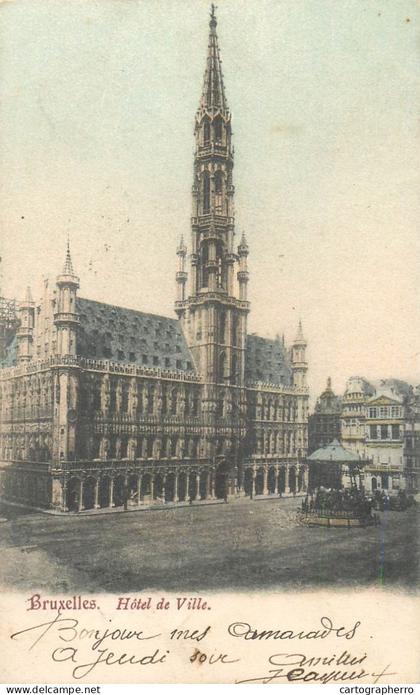 A5848 Brussels hotel de ville cpa 1903