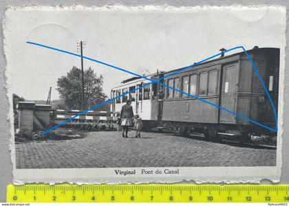 CPA VIRGINAL SAMME Région Ittre Fauquez Tubize TRAM Tramway Vicinal Brabant Wallon