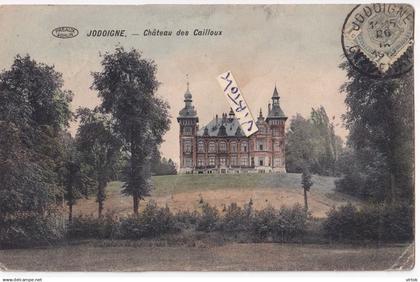 Jodoigne :  chateau des cailloux    ( 1912  avec timbre )  en couleur : edit Nestor Dethier