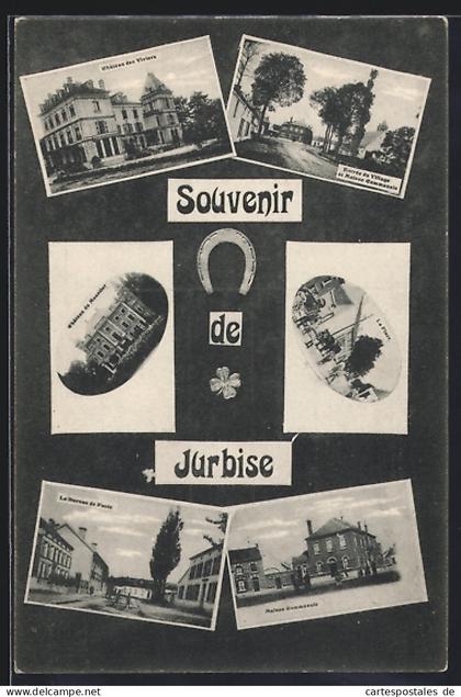 AK Jurbise, Maison Communale, Bureau de Poste, Chateau des Viviers