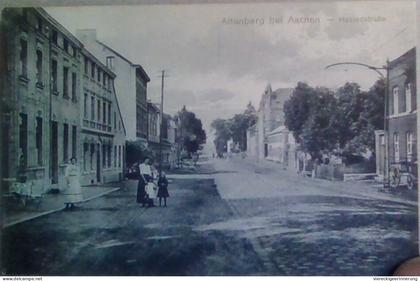 ! alte Ansichtskarte Altenberg, Hasardstraße, Preussisch Moresnet 1916, Stempel Eisenbahn, La Calamine, Kelmis, tramway