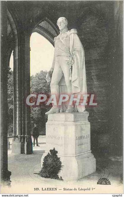 CPA Laeken Statue de Leopard