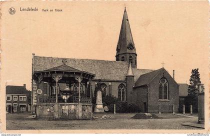 [-5%] BELGIQUE - Lendelede - Kerk en Kiosk - St-Antonius drukkerij - Lendelede - Antoon Mondy - Carte postale