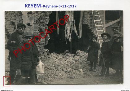 LICHTERVELDE ou KEYEM-BOMBE Aerienne-6-11-17-CARTE PHOTO allemande-Guerre 14-18-1 WK-BELGIEN-WESTFLANDERN