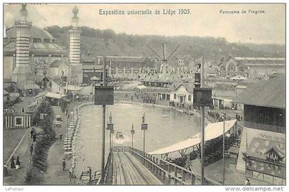 belgique -ref A464- liege  - exposition universelle de liege 1905- panorama de fragnée    - carte bon etat  -